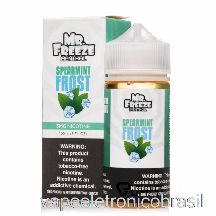 Vape Recarregável Spearmint Frost - Mr Freeze - 100ml 6mg